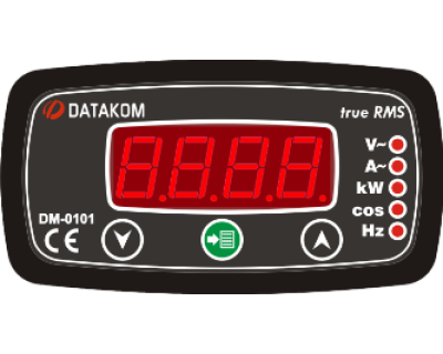 Однофазный цифровой мультиметр Datakom DM-0101 96x96