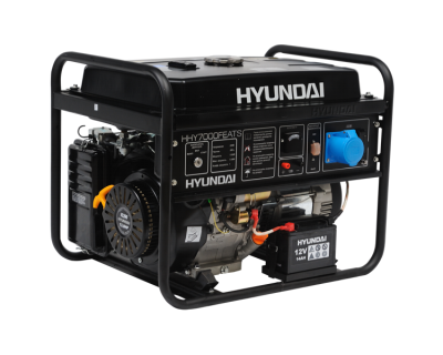 Бензиновый генератор Hyundai HHY 7000FE ATS + колёса (нов. HHY 7010FE ATS)
