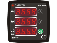 Однофазный цифровой мультиметр (3 дисплея) Datakom DVF-0303 72x72
