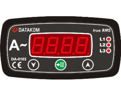 Цифровой амперметр (3 фазы) Datakom DA-0103 96x48